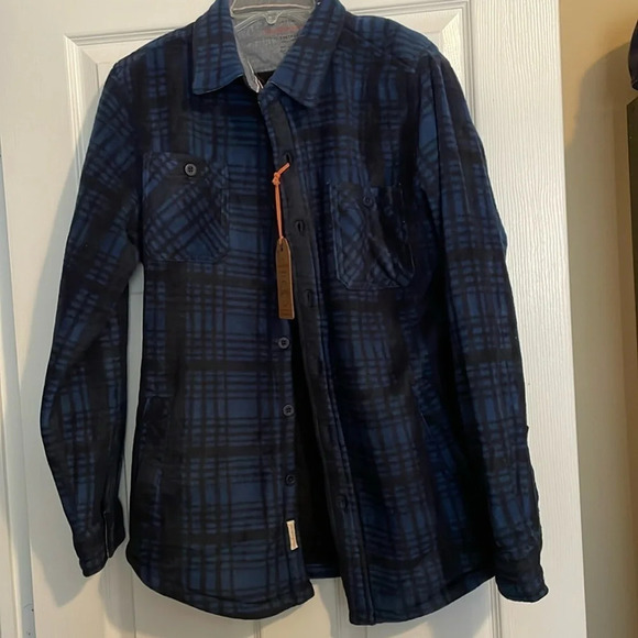 Weatherproof Vintage NWT mens blue Sherpa lined flannel size small - Picture 1 of 8